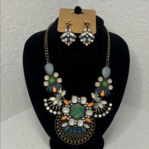Park Lane Multicolor Samba Statement Necklace and Earring Set